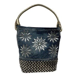 Rhinestone Denim Handbad